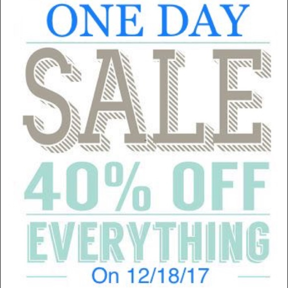 Everything will be reduced a 40% OFF!!!